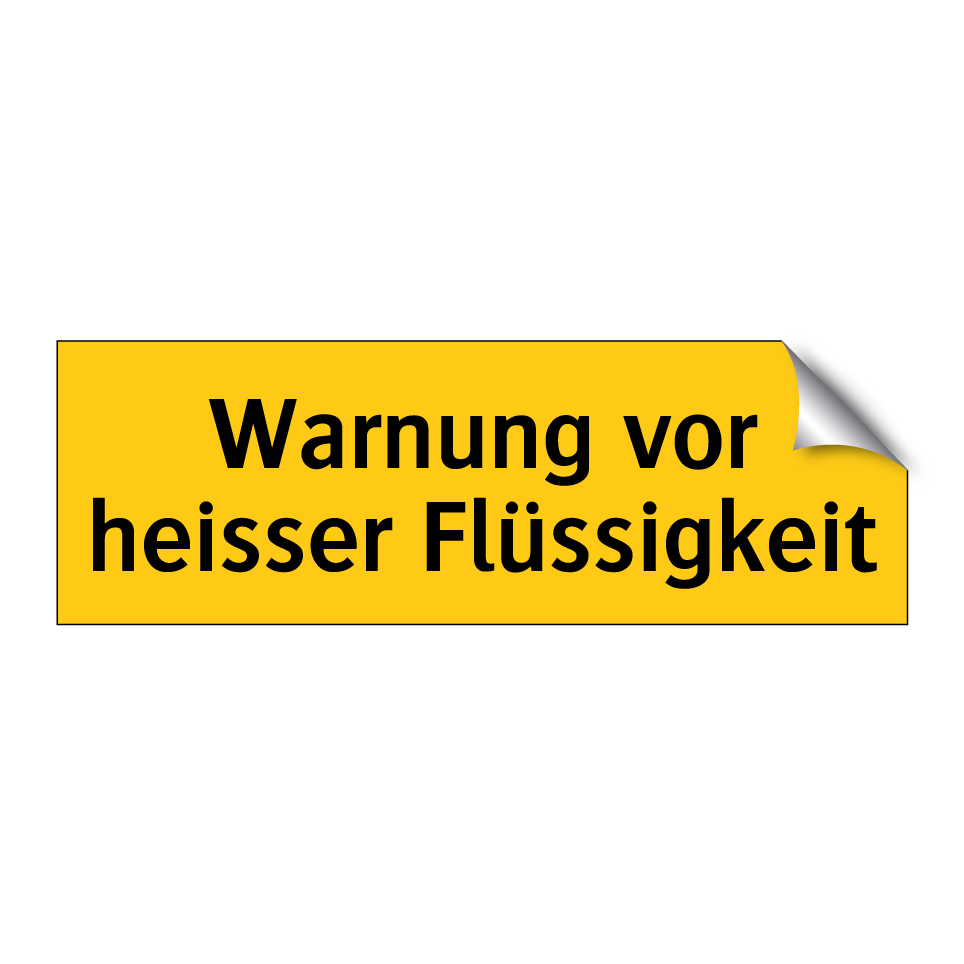 Warnung vor heisser Flüssigkeit