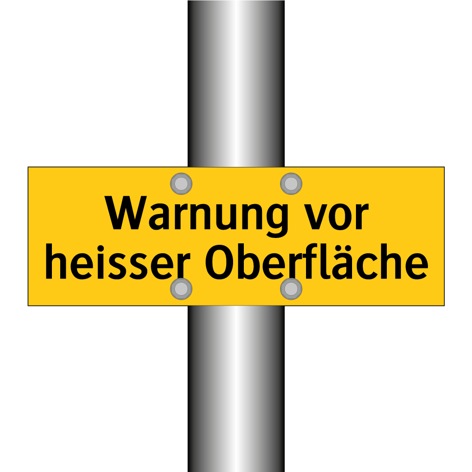 Warnung vor heisser Oberfläche