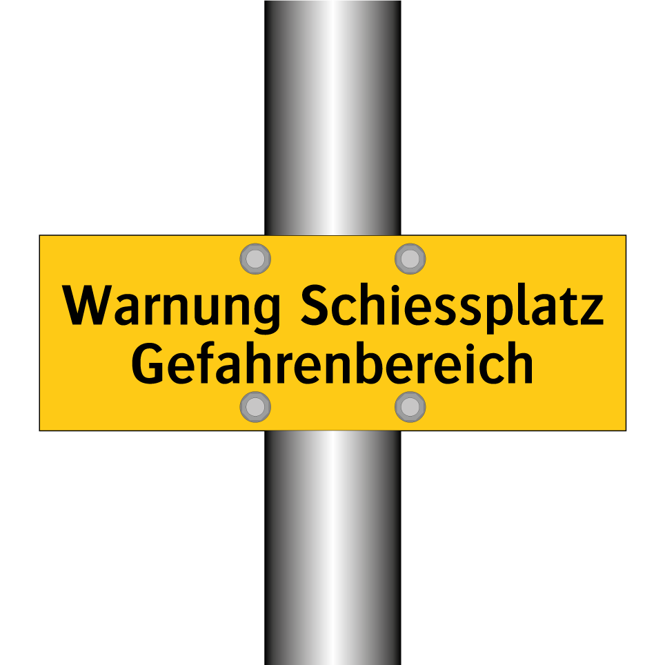 Warnung Schiessplatz Gefahrenbereich