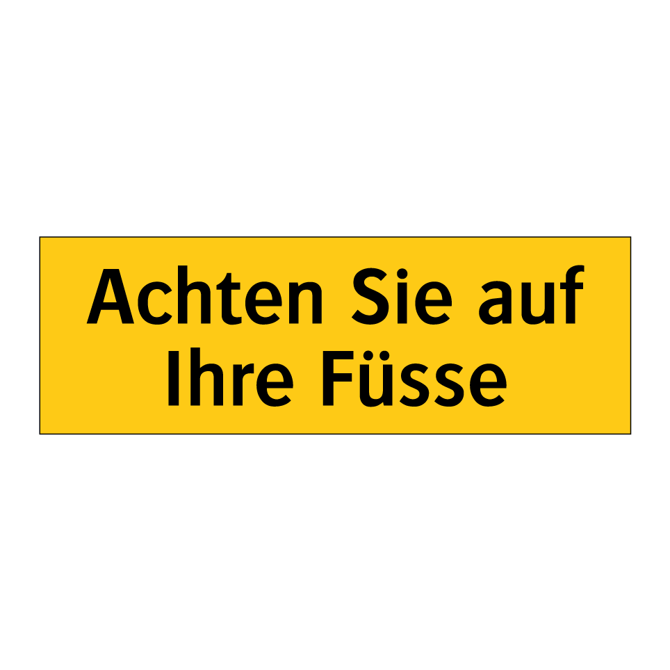Achten Sie auf Ihre Füsse