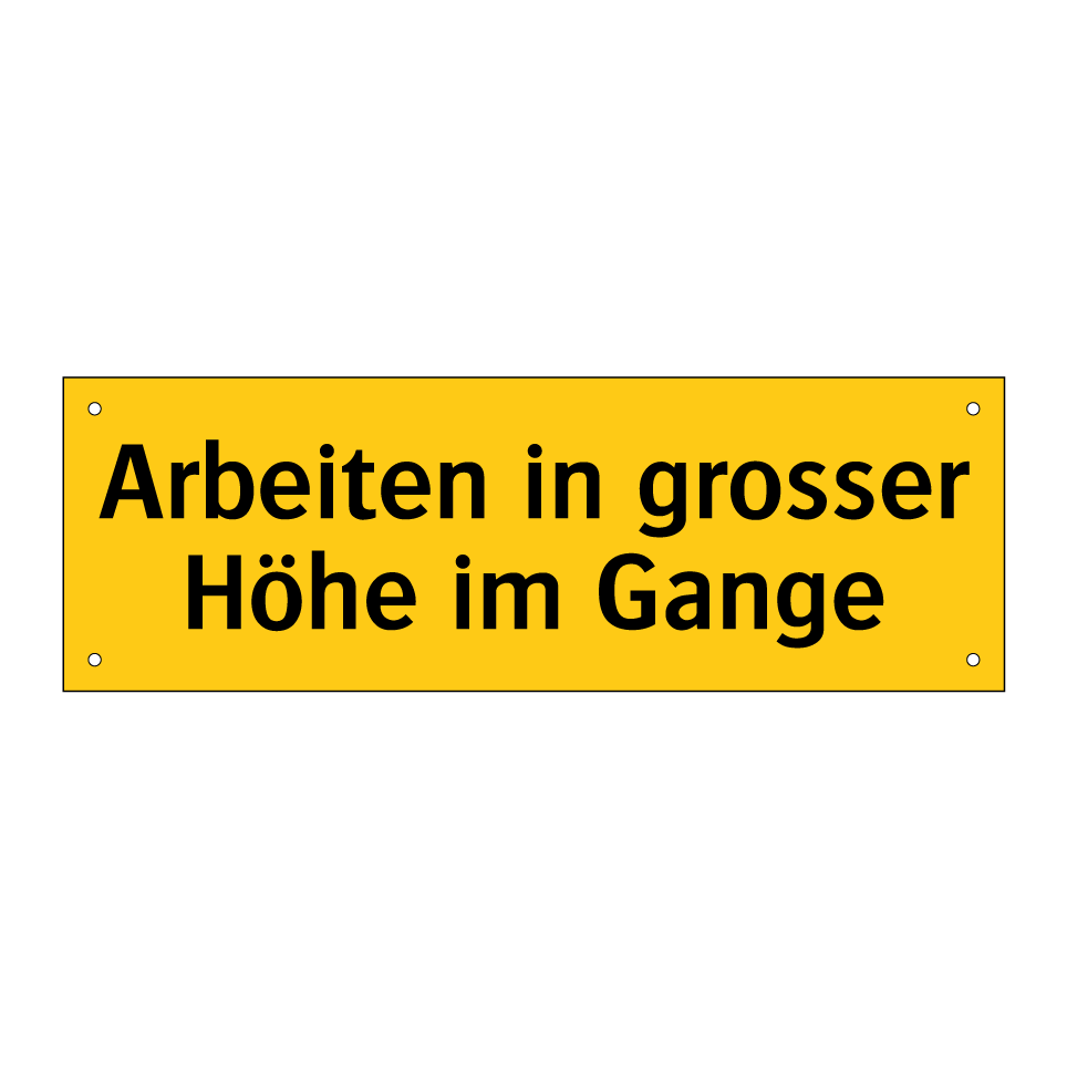 Arbeiten in grosser Höhe im Gange