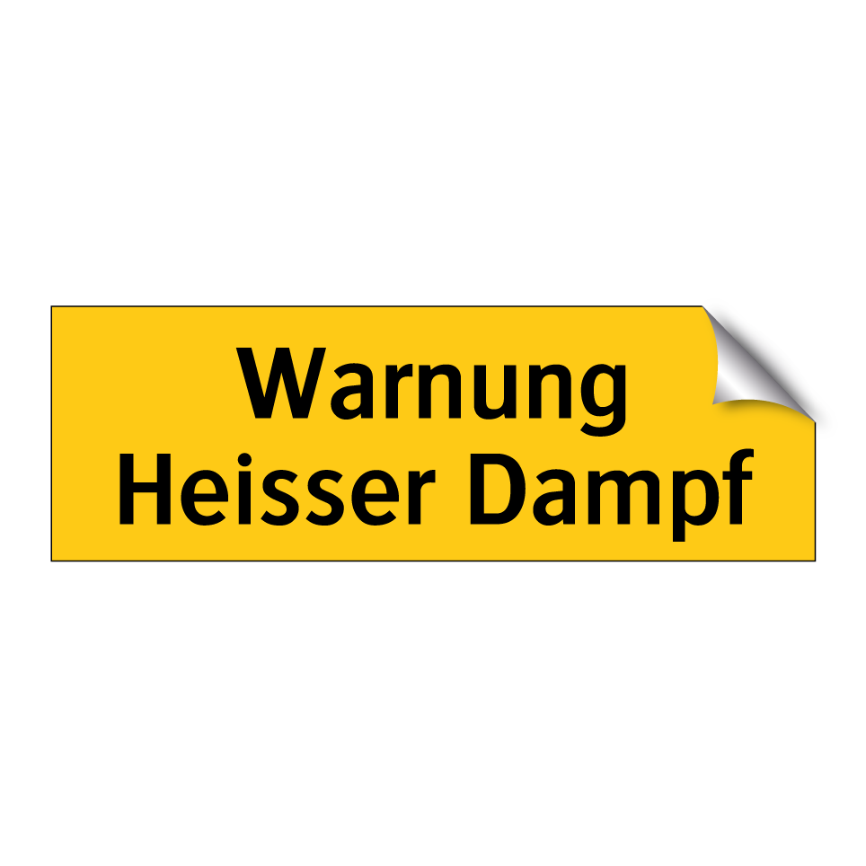 Warnung Heisser Dampf