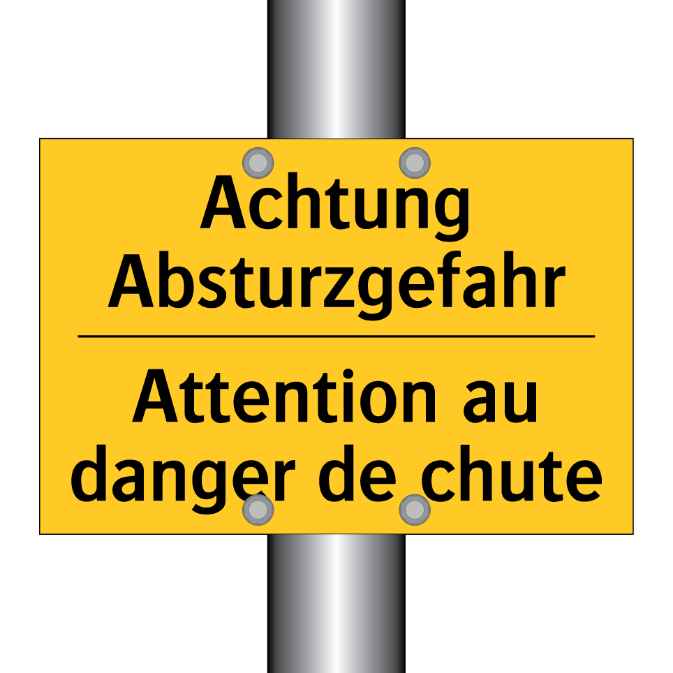 Achtung Absturzgefahr - Attention au danger de chute