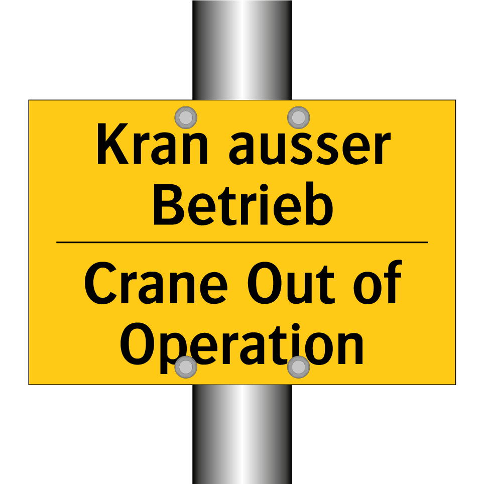 Kran ausser Betrieb - Crane Out of Operation