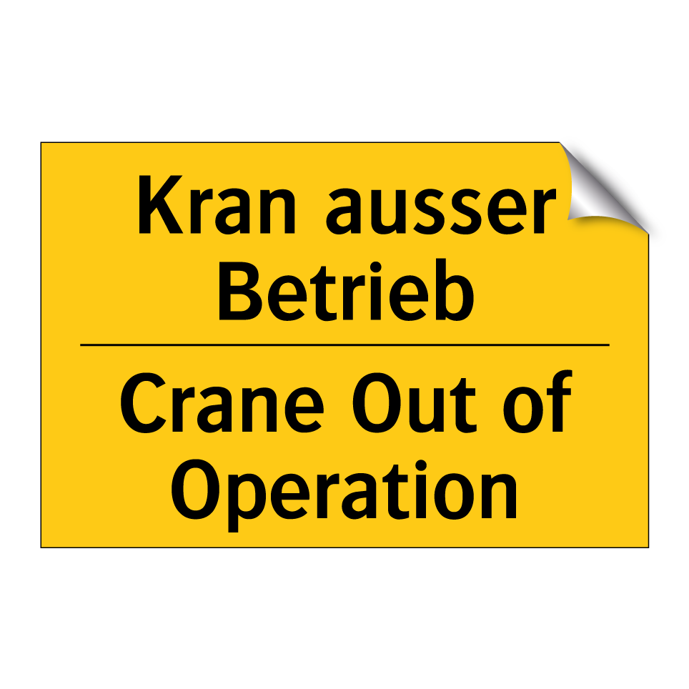 Kran ausser Betrieb - Crane Out of Operation