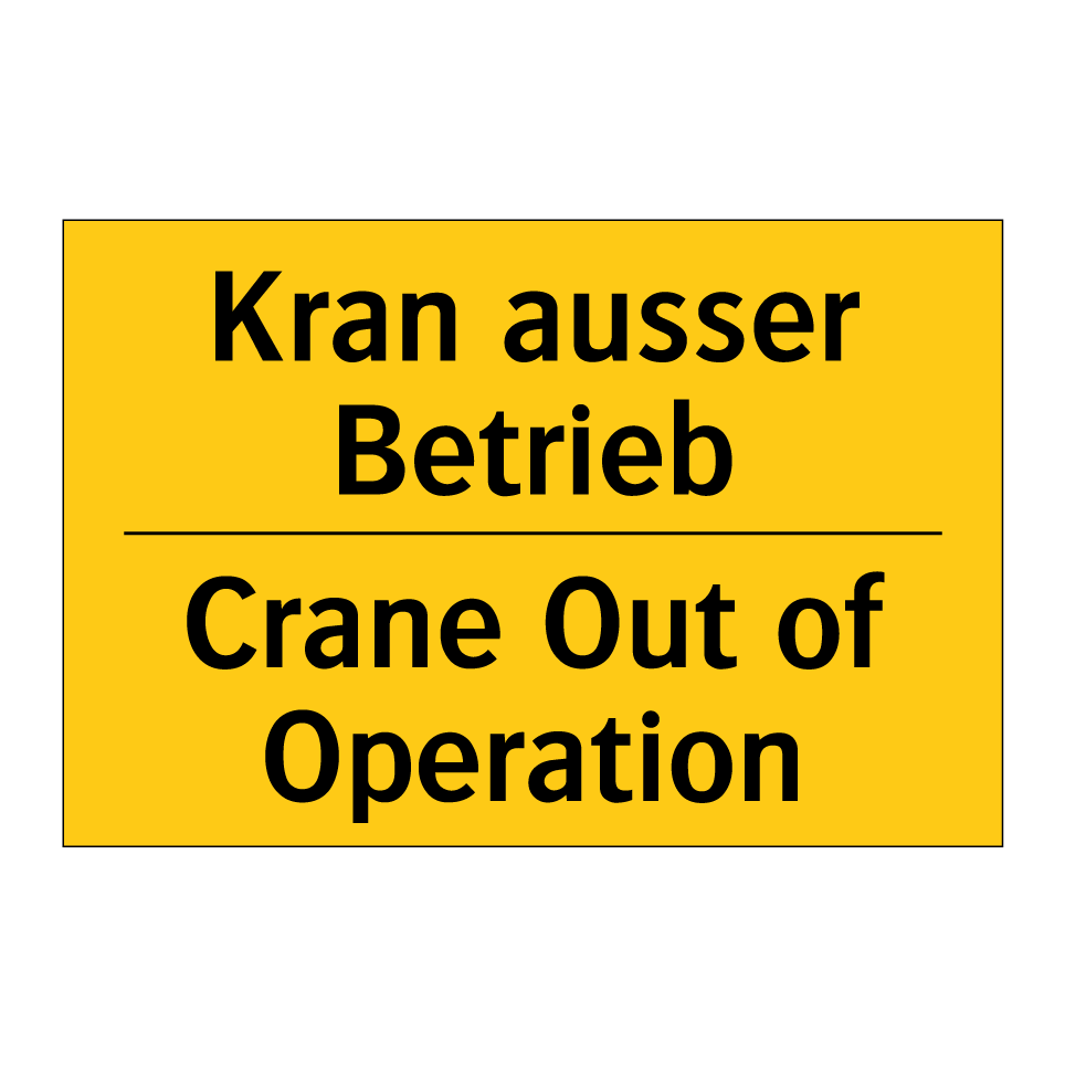 Kran ausser Betrieb - Crane Out of Operation
