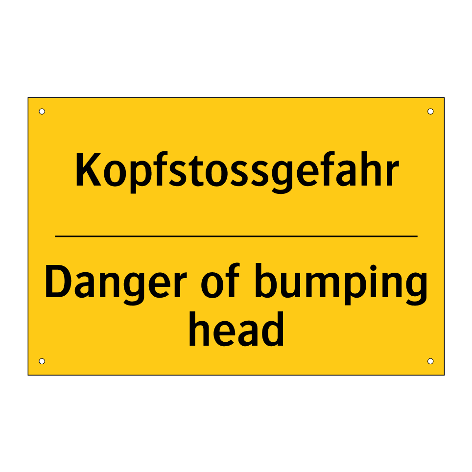 Kopfstossgefahr - Danger of bumping head