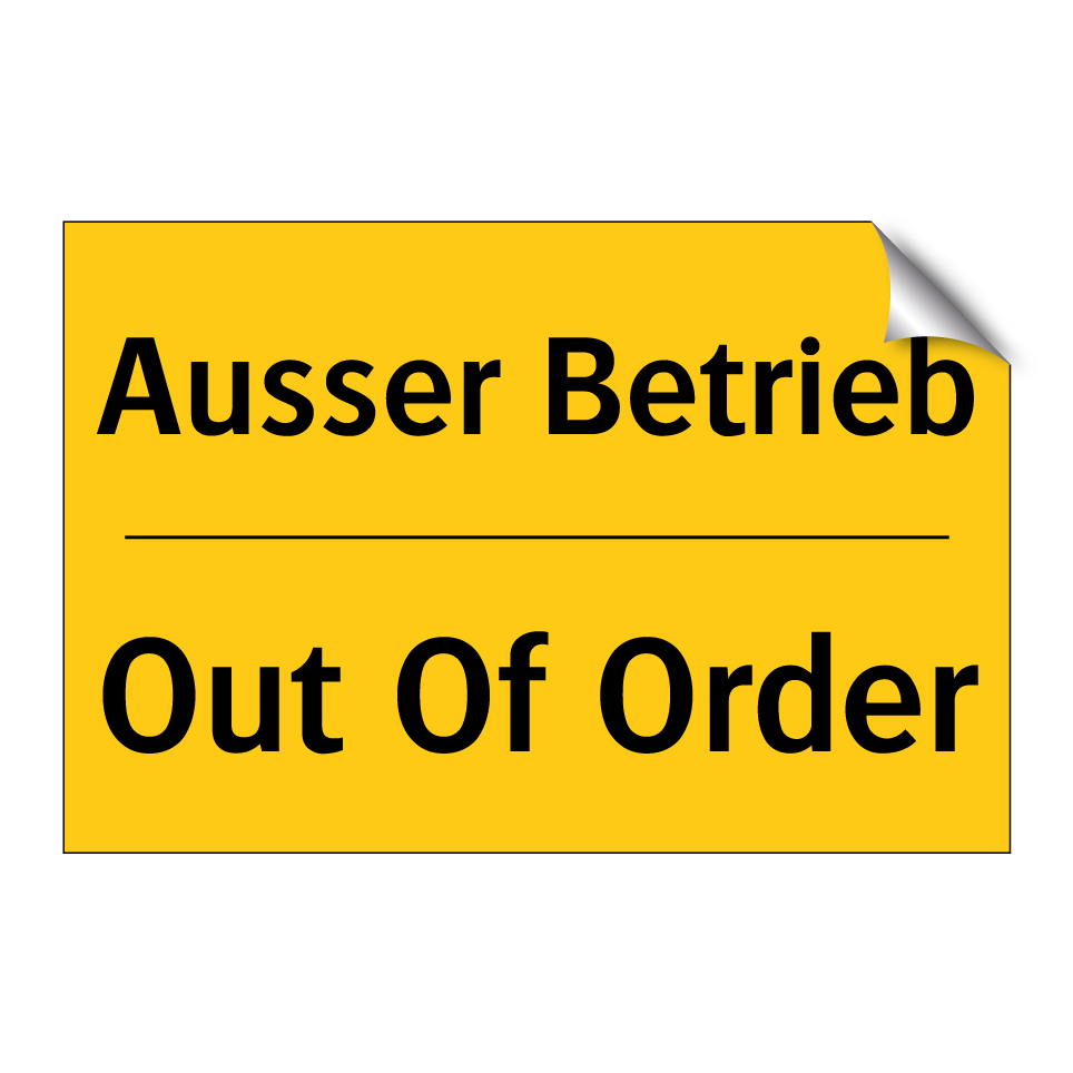Ausser Betrieb - Out Of Order