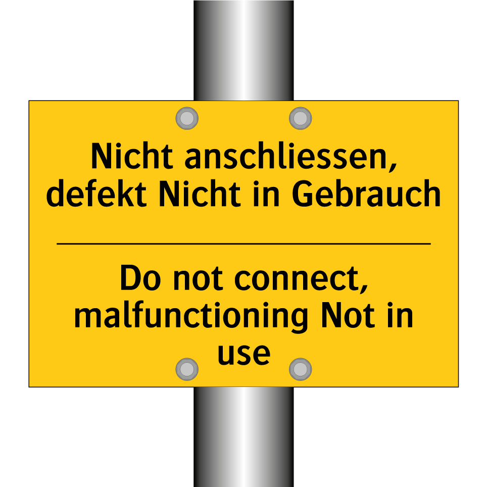 Nicht anschliessen, defekt Nicht  /.../ - Do not connect, malfunctioning  /.../