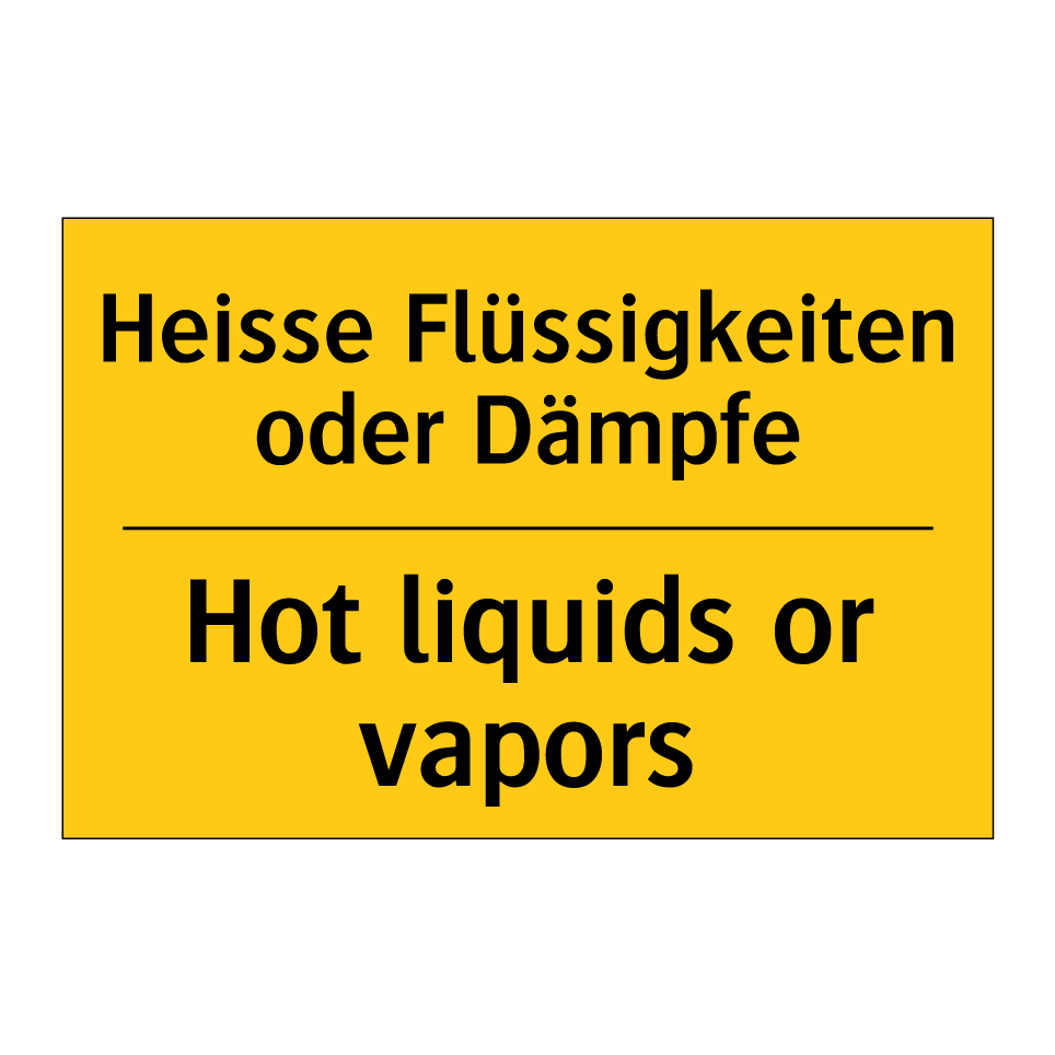 Heisse Flüssigkeiten oder Dämpfe /.../ - Hot liquids or vapors