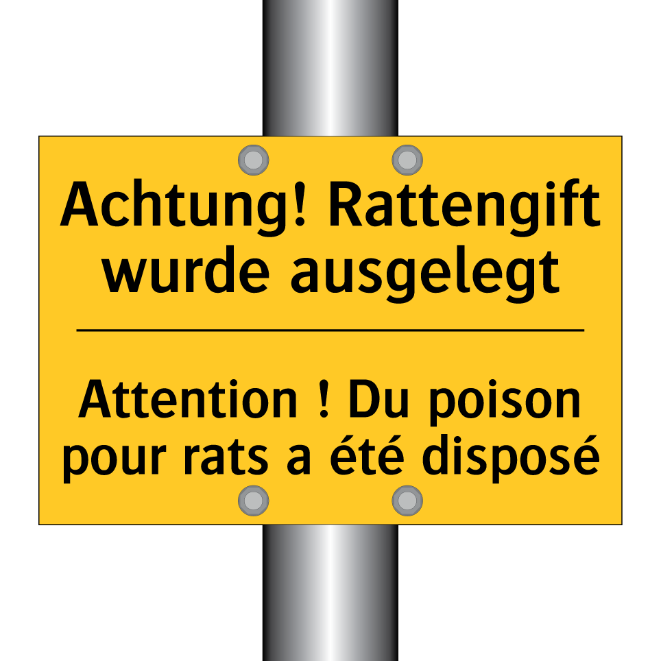 Achtung! Rattengift wurde ausgelegt /.../ - Attention ! Du poison pour rats  /.../