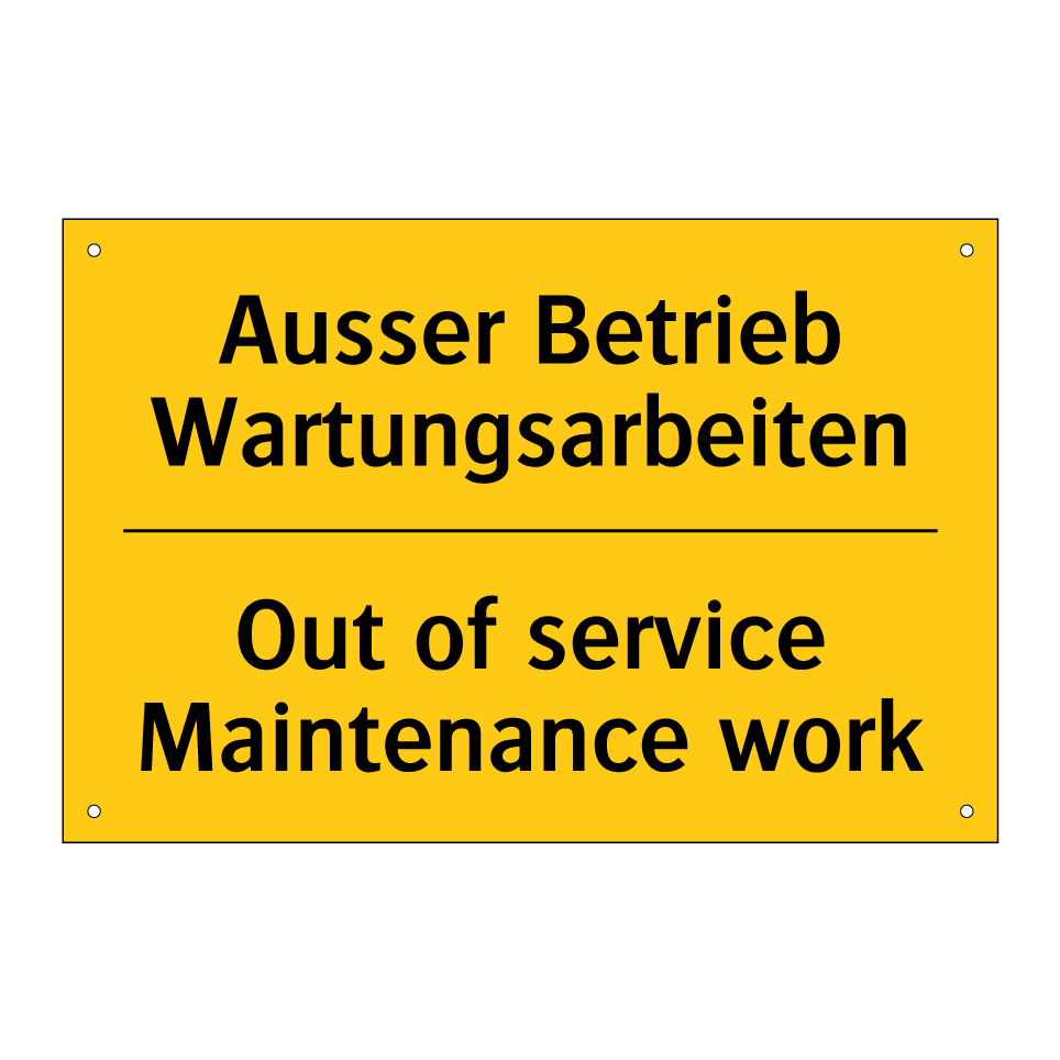 Ausser Betrieb Wartungsarbeiten /.../ - Out of service Maintenance work /.../