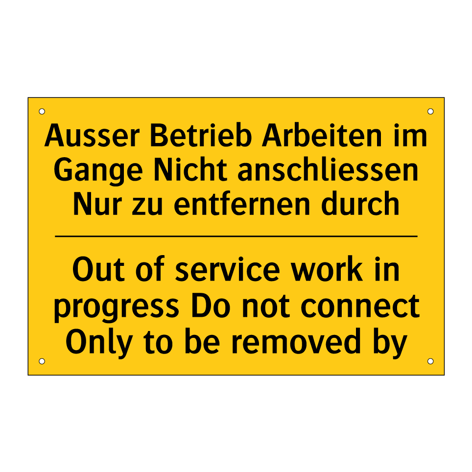 Ausser Betrieb Arbeiten im Gange  /.../ - Out of service work in progress  /.../