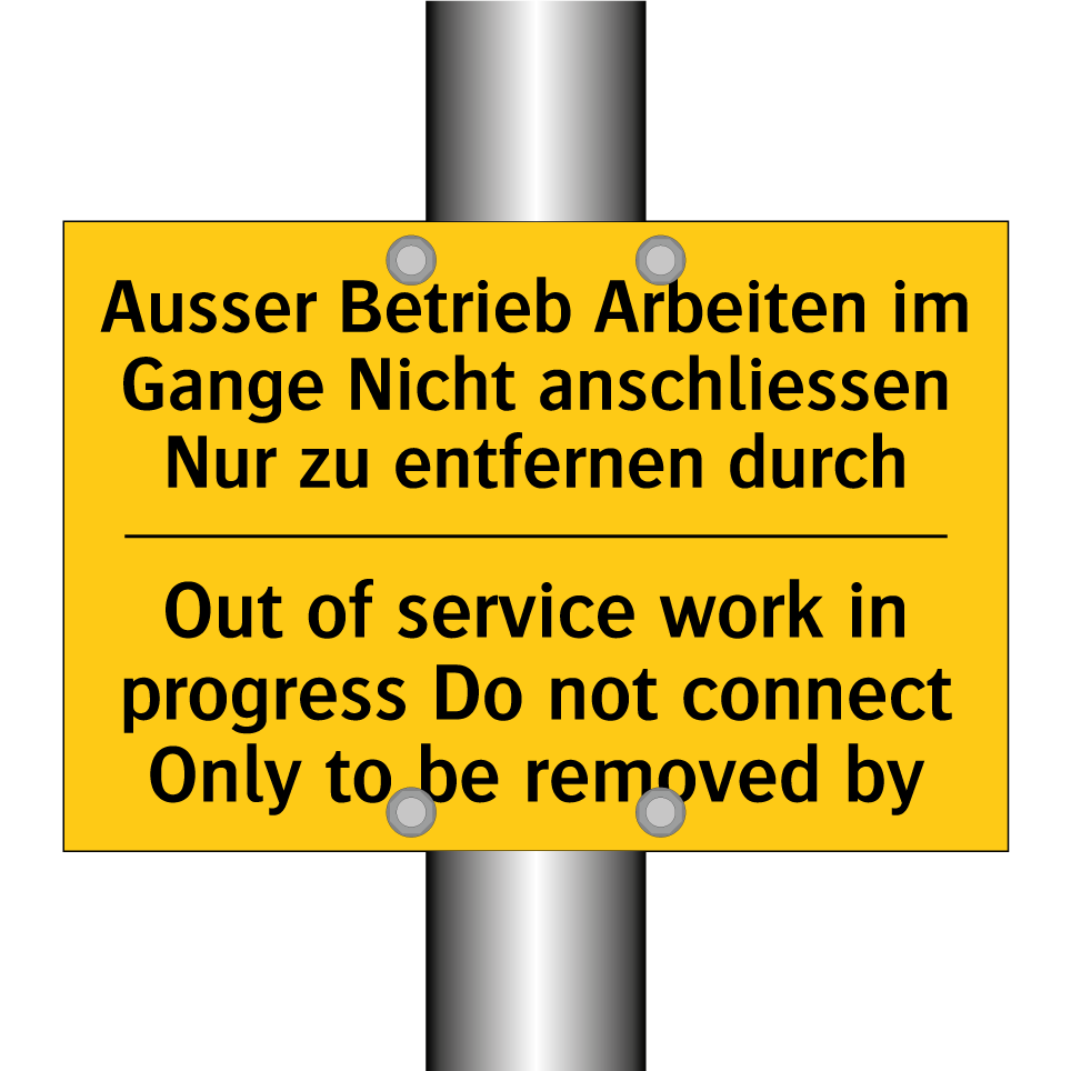 Ausser Betrieb Arbeiten im Gange  /.../ - Out of service work in progress  /.../