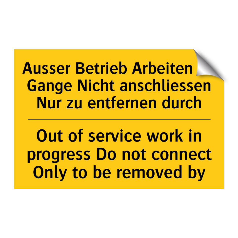 Ausser Betrieb Arbeiten im Gange  /.../ - Out of service work in progress  /.../