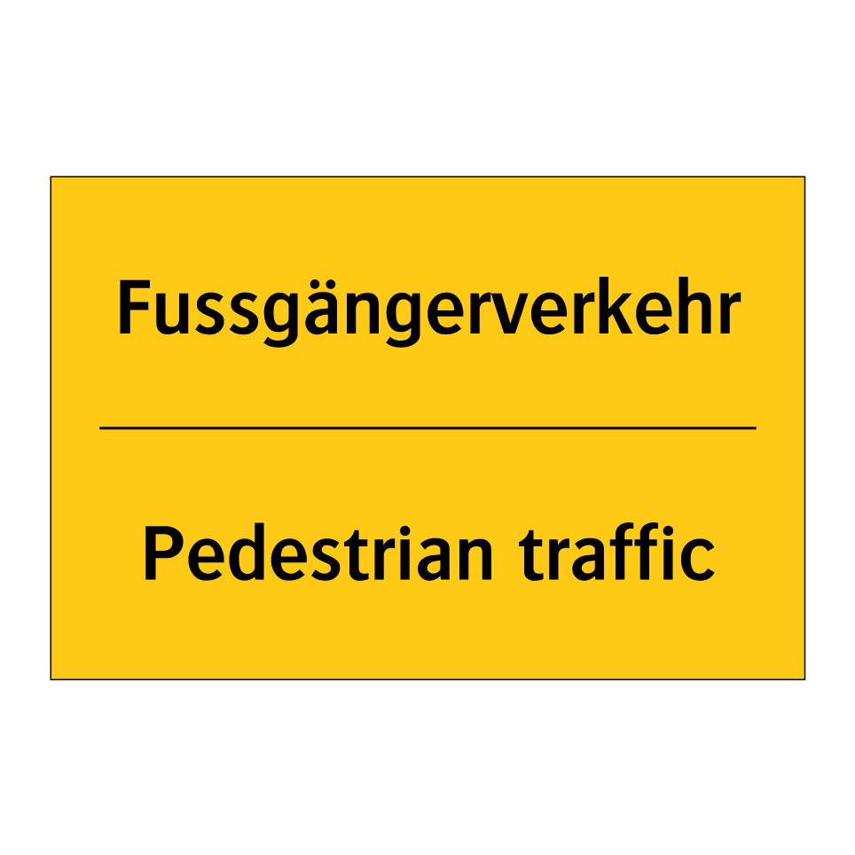 Fussgängerverkehr - Pedestrian traffic