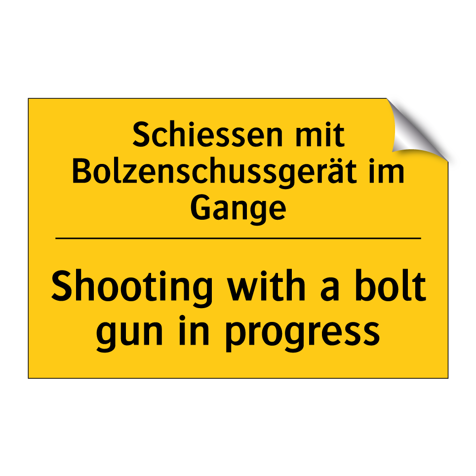 Schiessen mit Bolzenschussgerät  /.../ - Shooting with a bolt gun in progress /.../