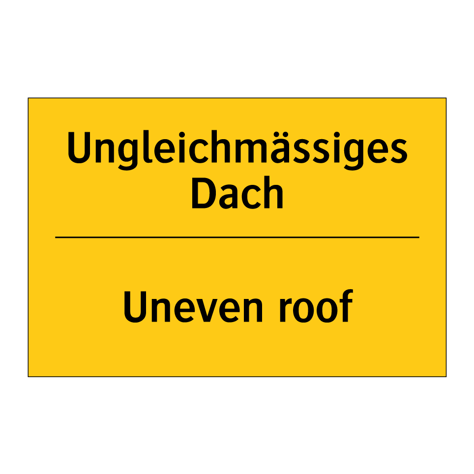 Ungleichmässiges Dach - Uneven roof