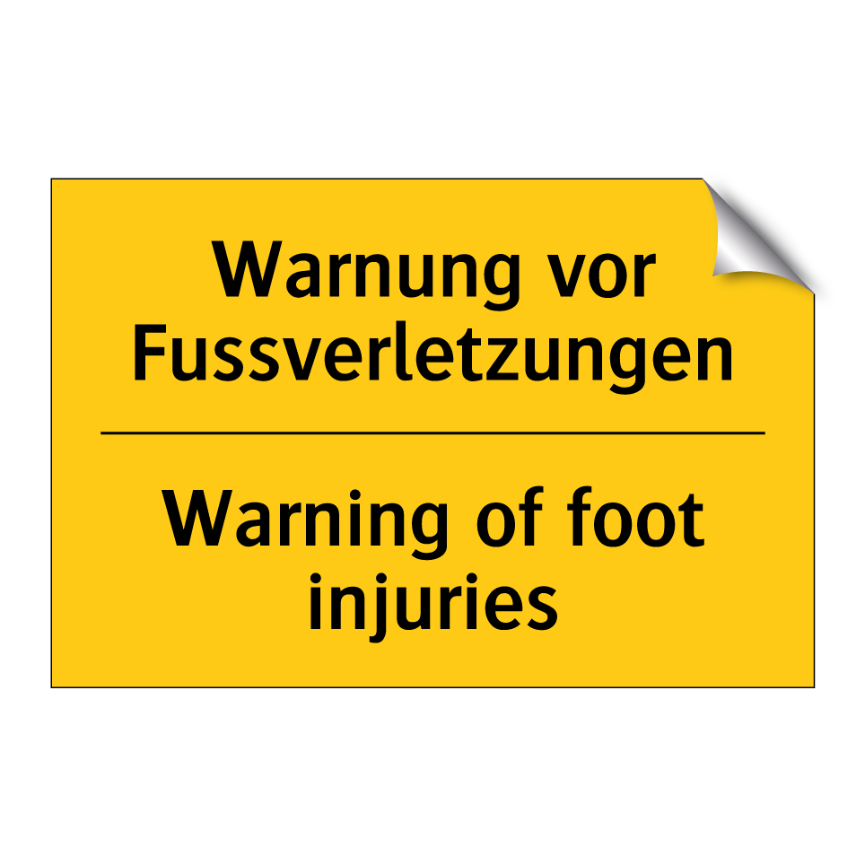 Warnung vor Fussverletzungen - Warning of foot injuries