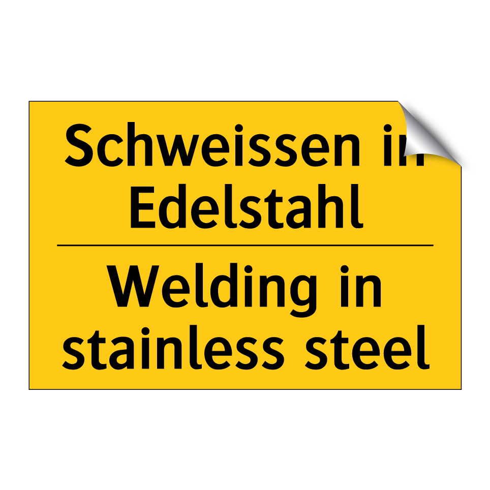 Schweissen in Edelstahl - Welding in stainless steel