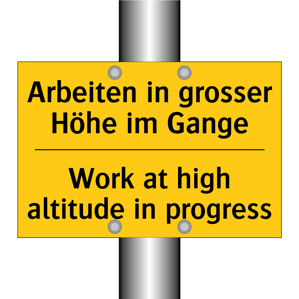 Arbeiten in grosser Höhe im Gange /.../ - Work at high altitude in progress /.../