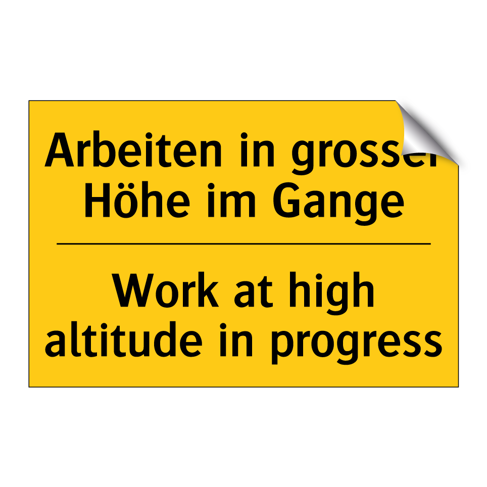 Arbeiten in grosser Höhe im Gange /.../ - Work at high altitude in progress /.../
