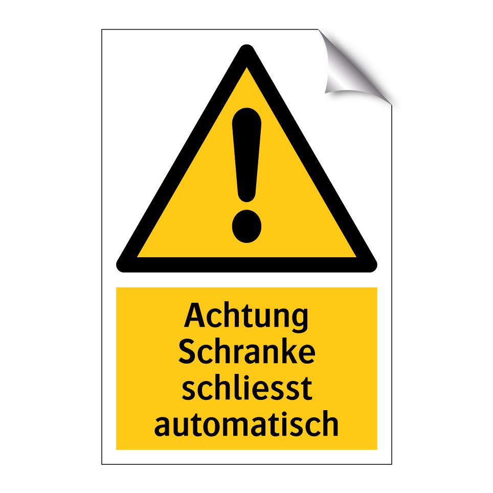 Achtung Schranke schliesst automatisch