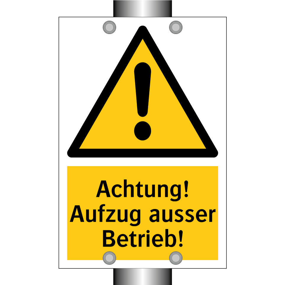 Achtung! Aufzug ausser Betrieb!