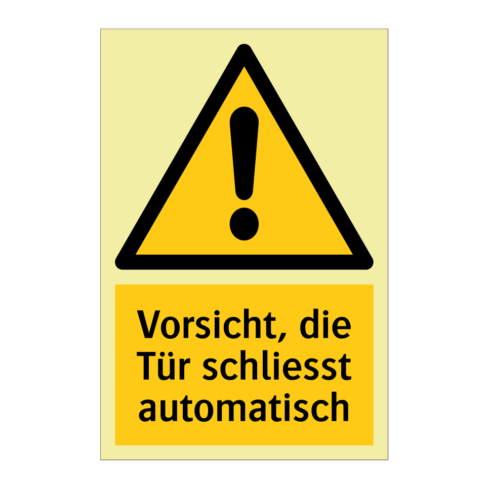 Vorsicht, die Tür schliesst automatisch