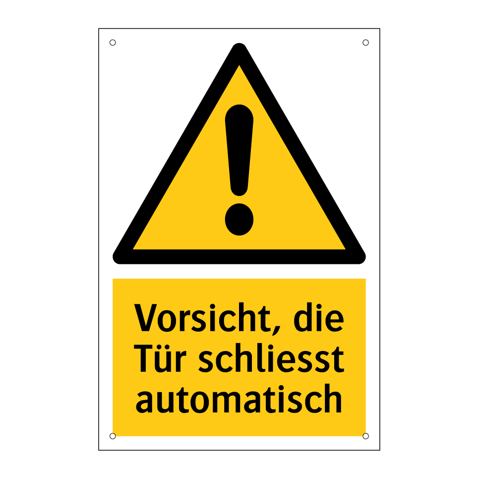 Vorsicht, die Tür schliesst automatisch
