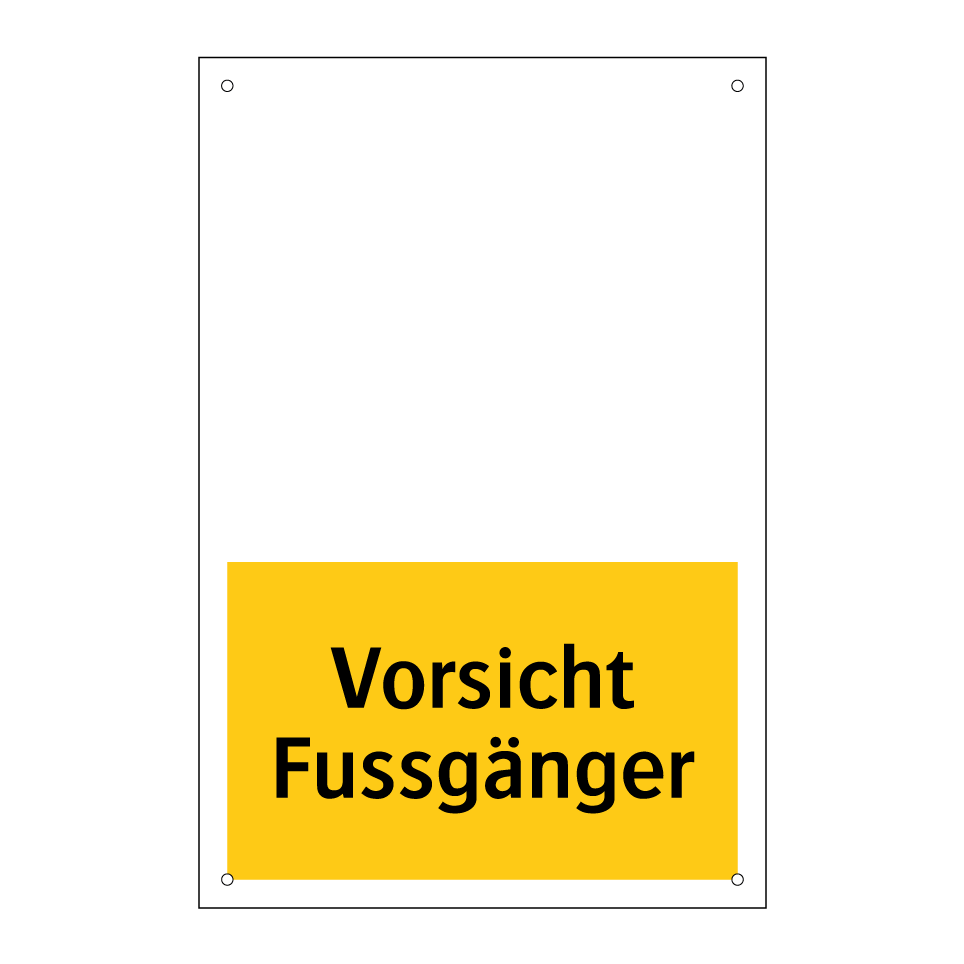 Vorsicht Fussgänger