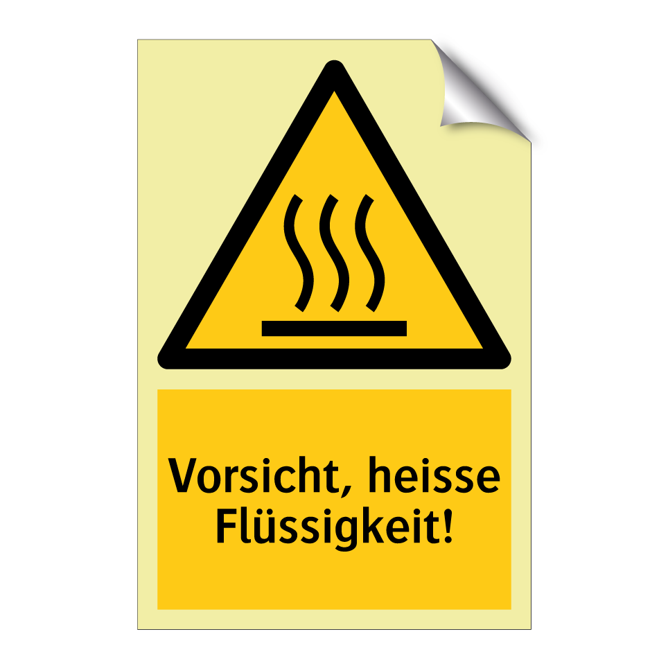 Vorsicht, heisse Flüssigkeit!