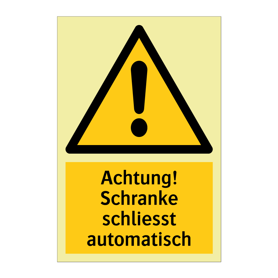 Achtung! Schranke schliesst automatisch