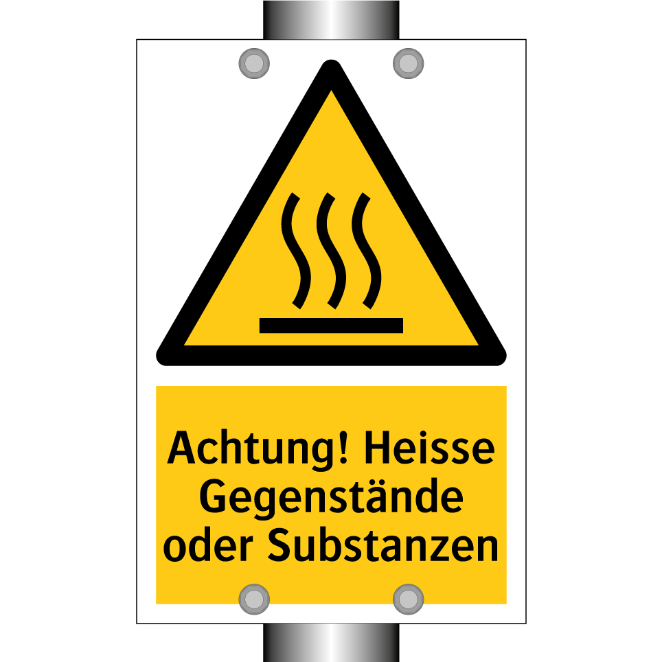 Achtung! Heisse Gegenstände oder Substanzen