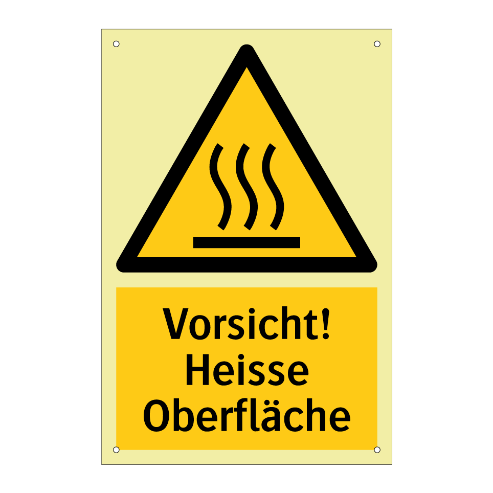 Vorsicht! Heisse Oberfläche