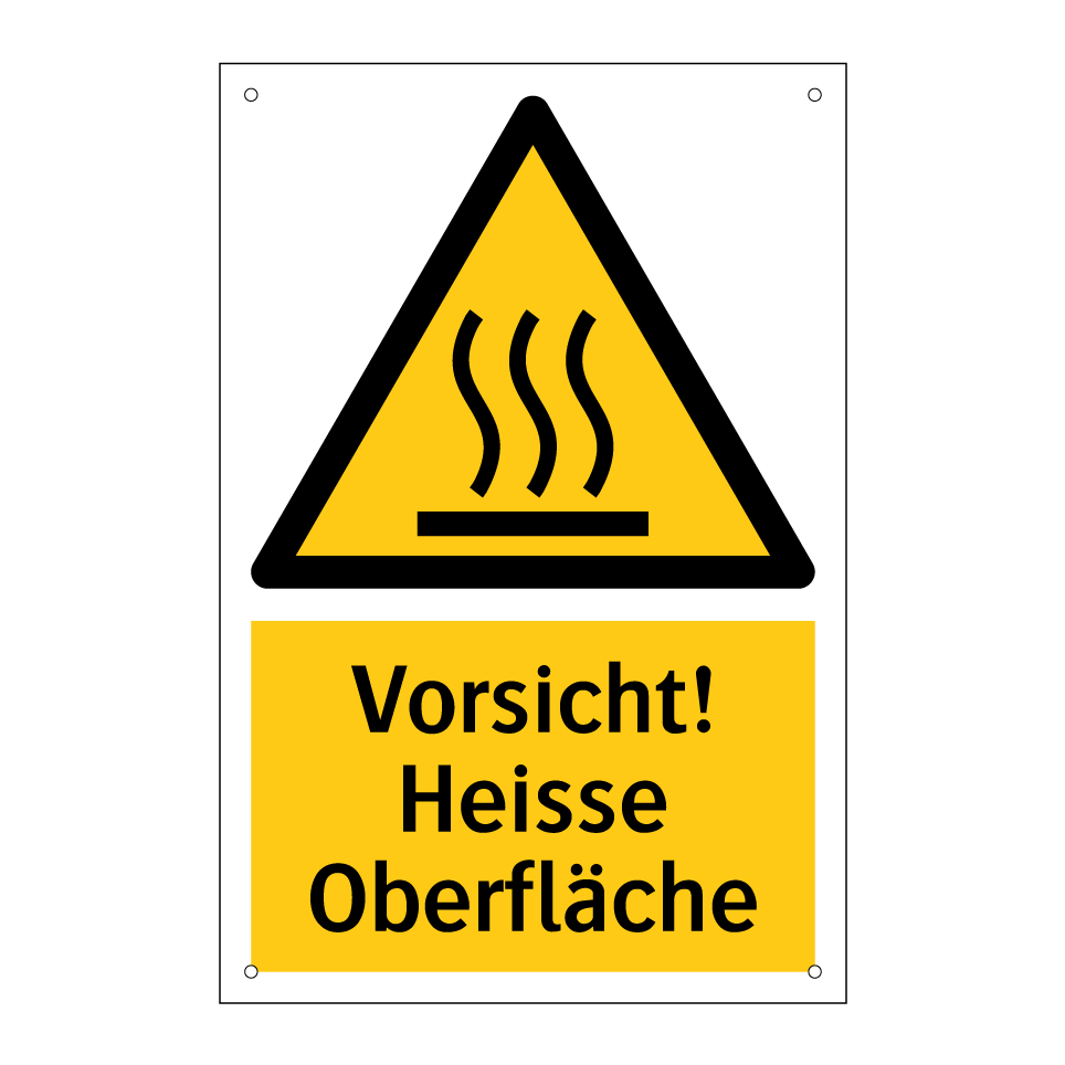 Vorsicht! Heisse Oberfläche
