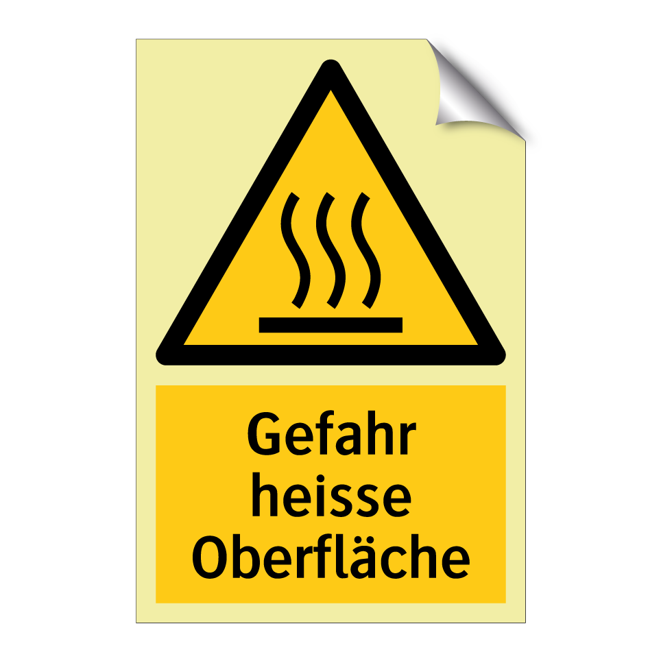 Gefahr heisse Oberfläche