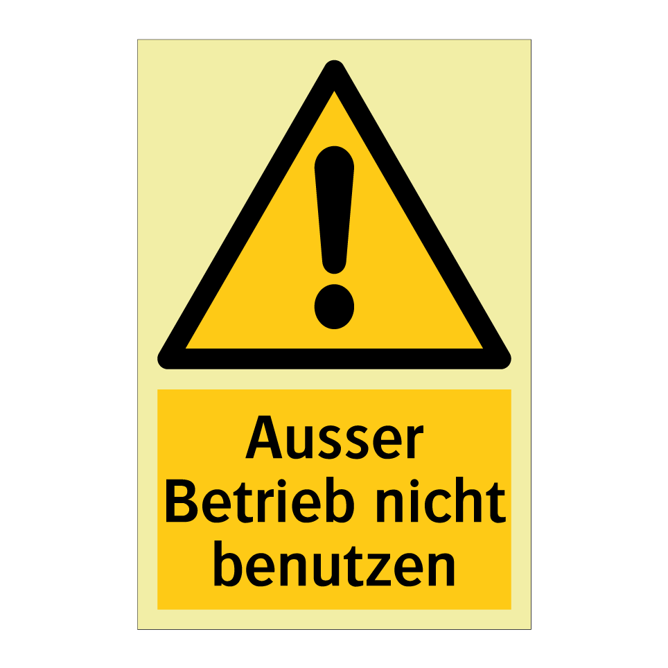 Ausser Betrieb nicht benutzen