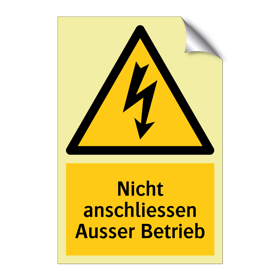 Nicht anschliessen Ausser Betrieb
