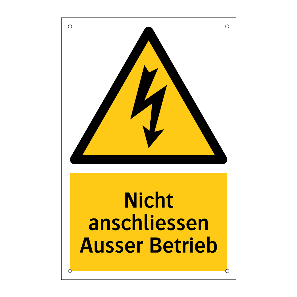 Nicht anschliessen Ausser Betrieb