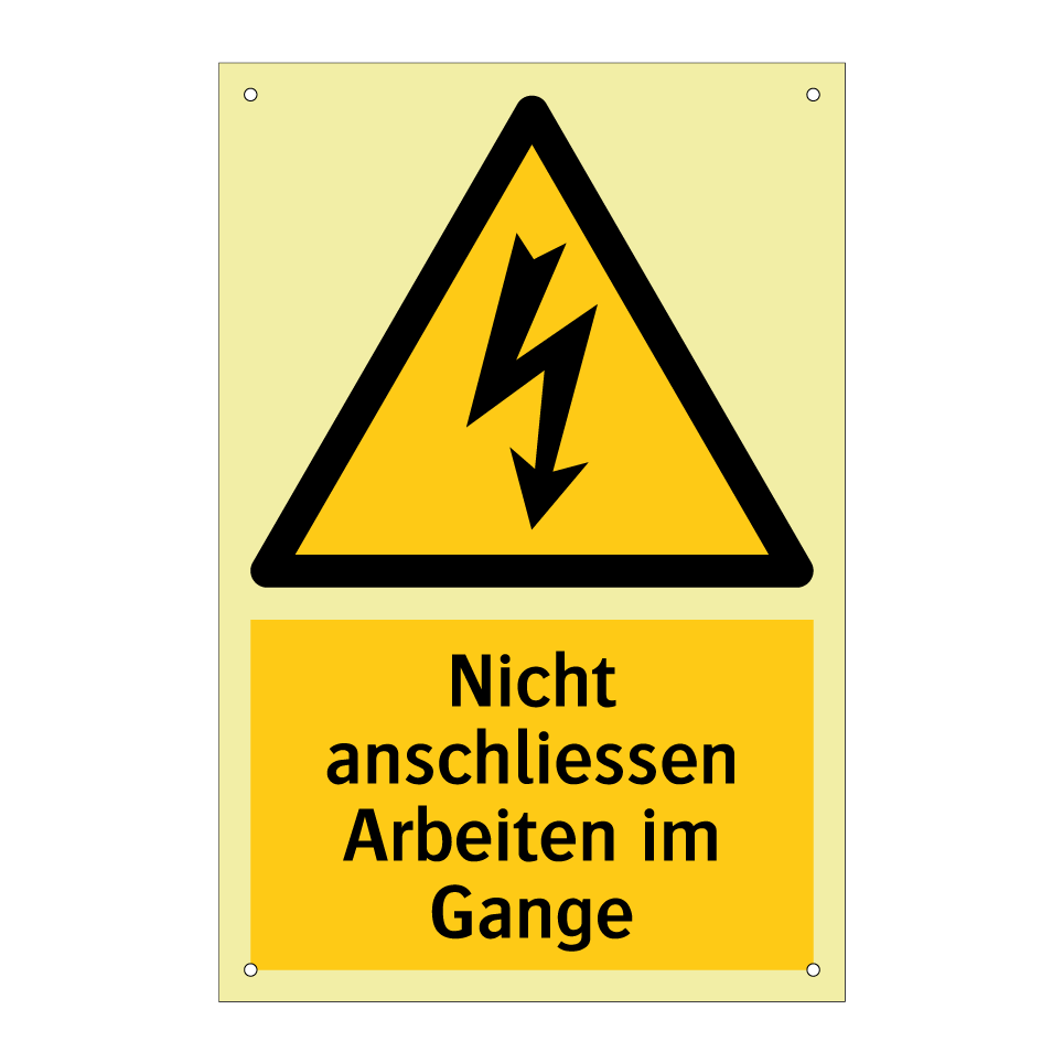 Nicht anschliessen Arbeiten im Gange