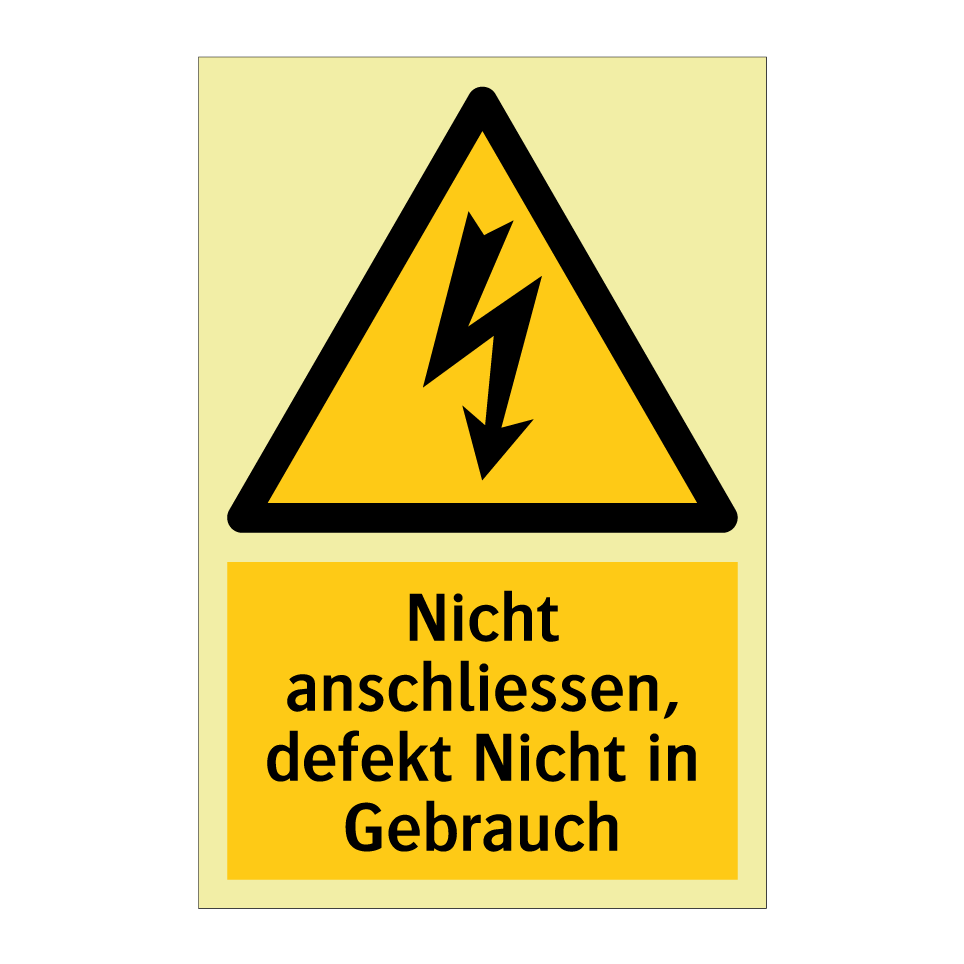 Nicht anschliessen, defekt Nicht in Gebrauch