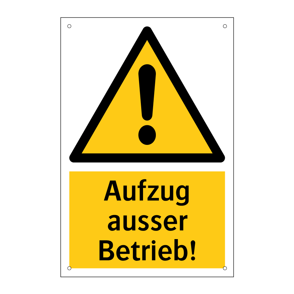 Aufzug ausser Betrieb!