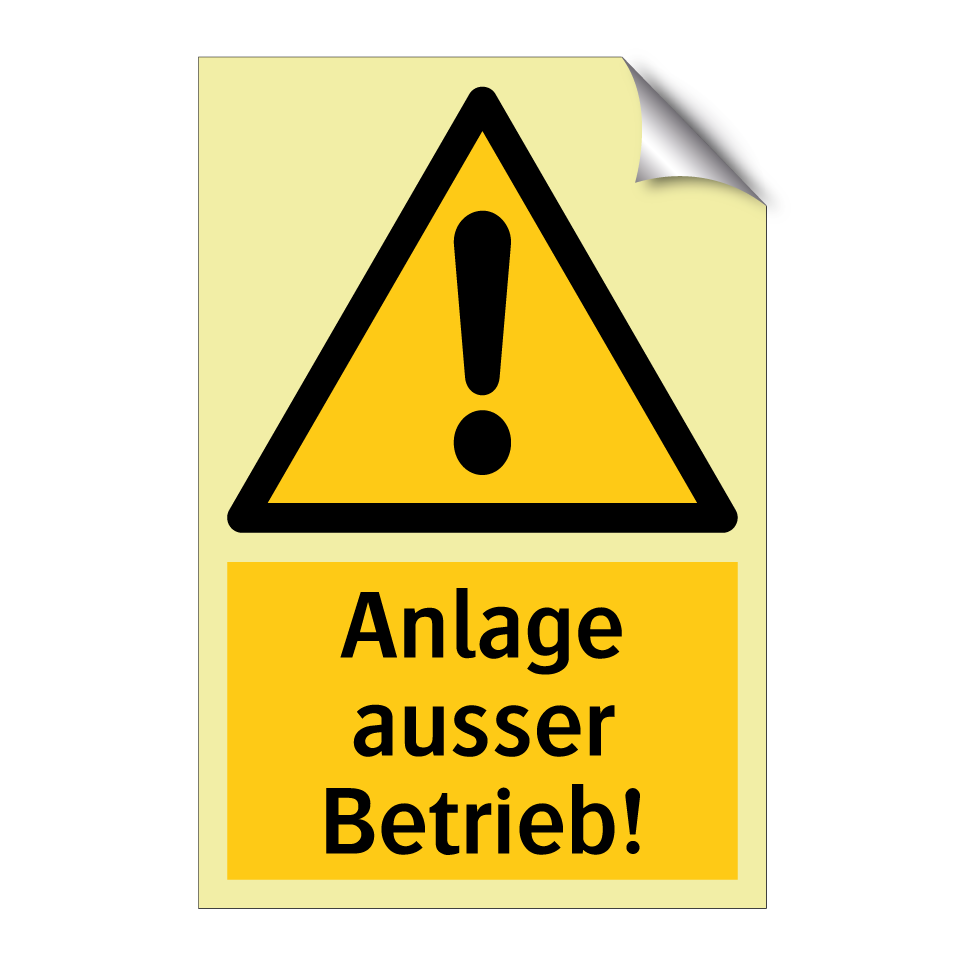Anlage ausser Betrieb!