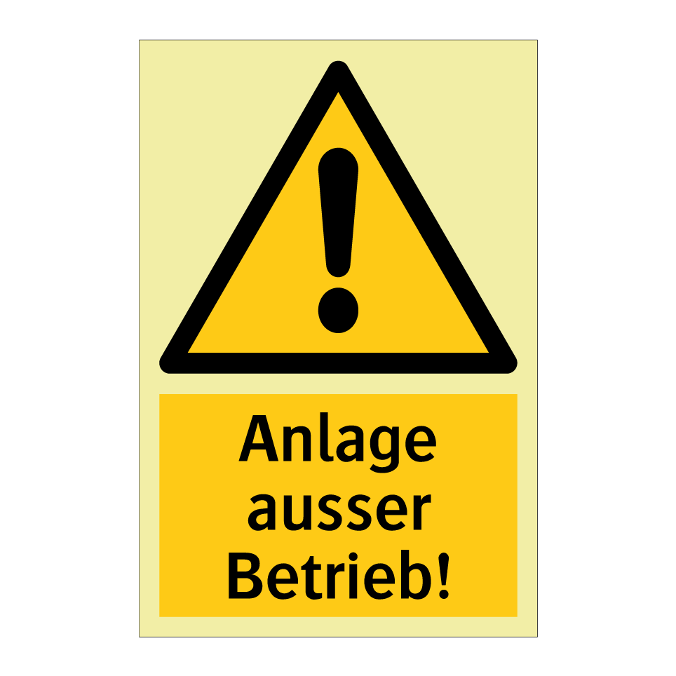 Anlage ausser Betrieb!