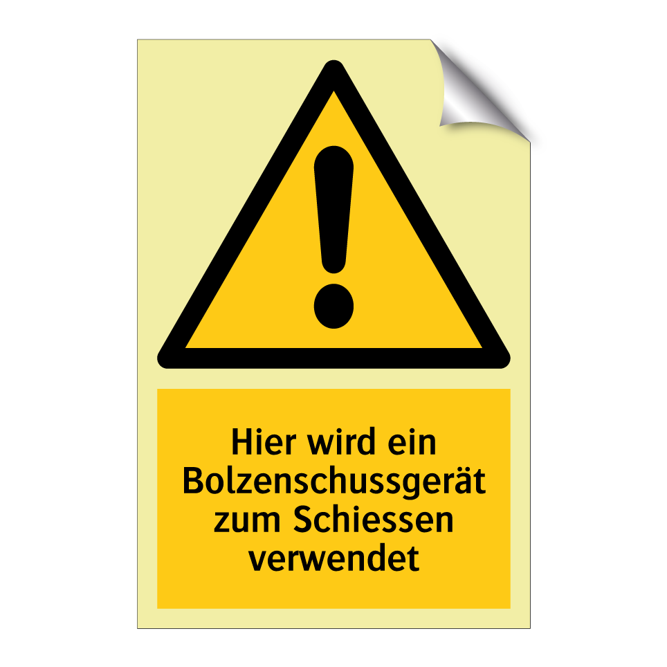 Hier wird ein Bolzenschussgerät zum Schiessen verwendet