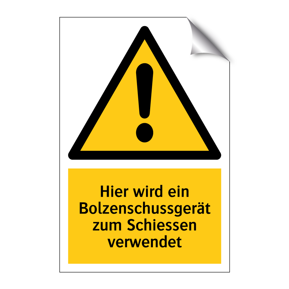 Hier wird ein Bolzenschussgerät zum Schiessen verwendet