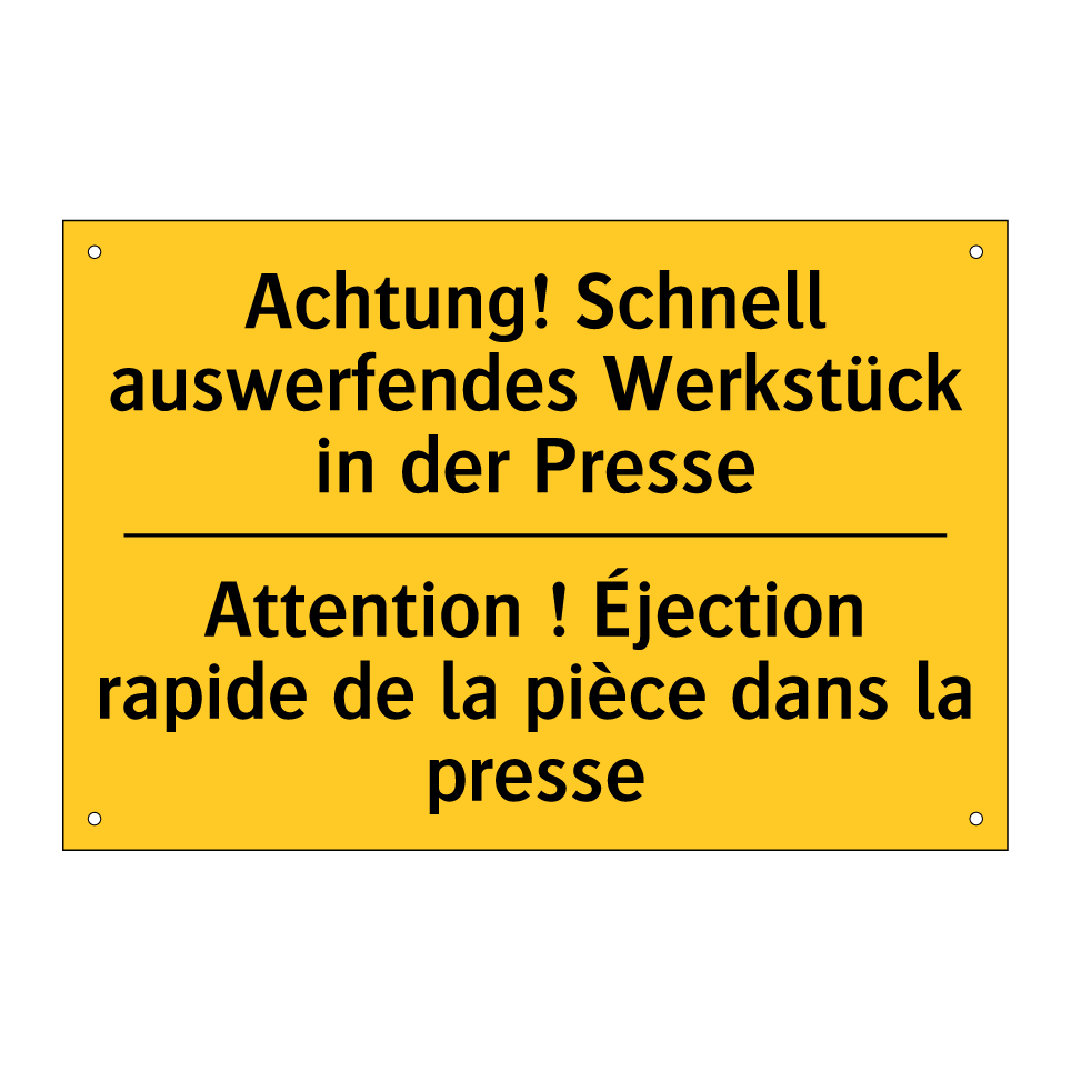 Achtung! Schnell auswerfendes  /.../ - Attention ! Éjection rapide de  /.../