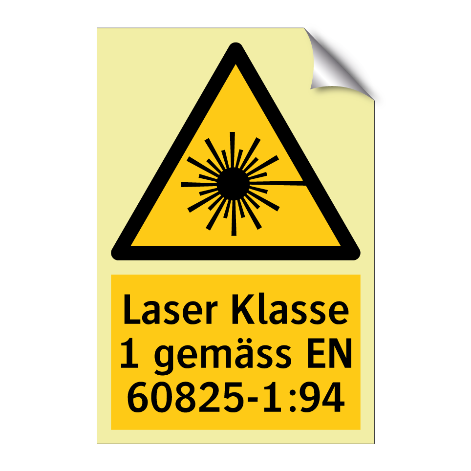 Laser Klasse 1 gemäss EN 60825-1:94