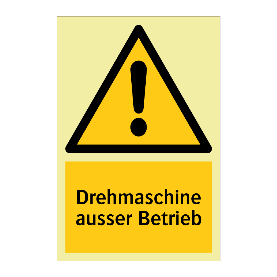 Drehmaschine ausser Betrieb